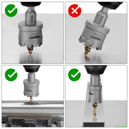 Carbide hole opener kit for metal, TCT 5/8"-2-1/4" inch