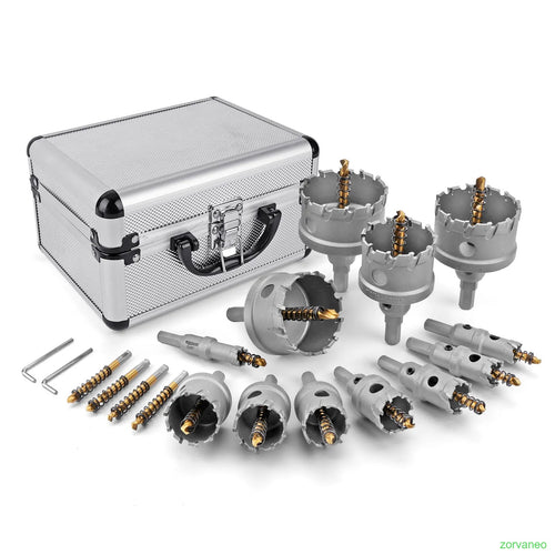 Carbide hole opener kit for metal, TCT 5/8"-2-1/4" inch