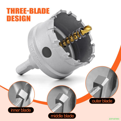 Carbide hole opener kit for metal, TCT 5/8"-2-1/4" inch