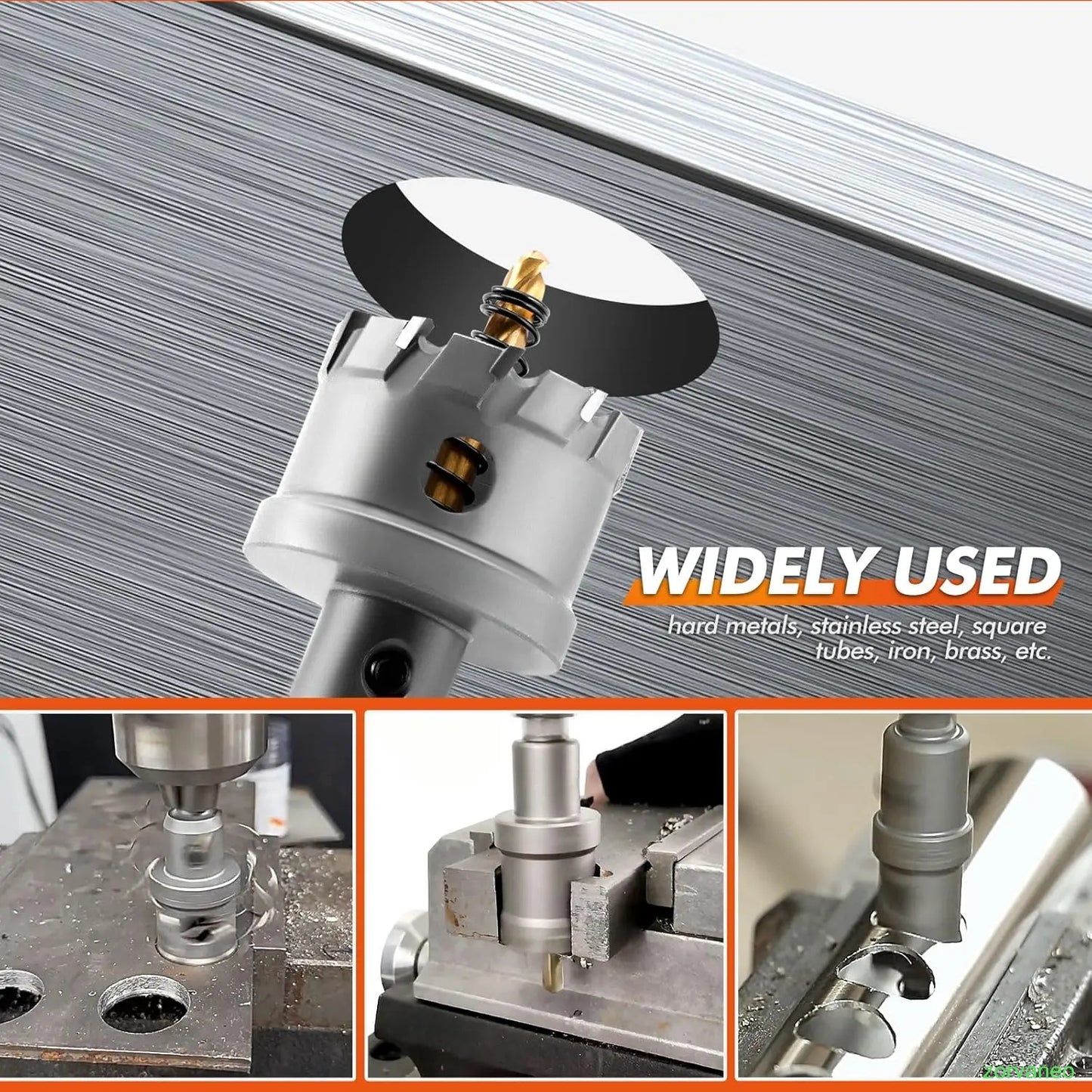 Carbide hole opener kit for metal, TCT 5/8"-2-1/4" inch